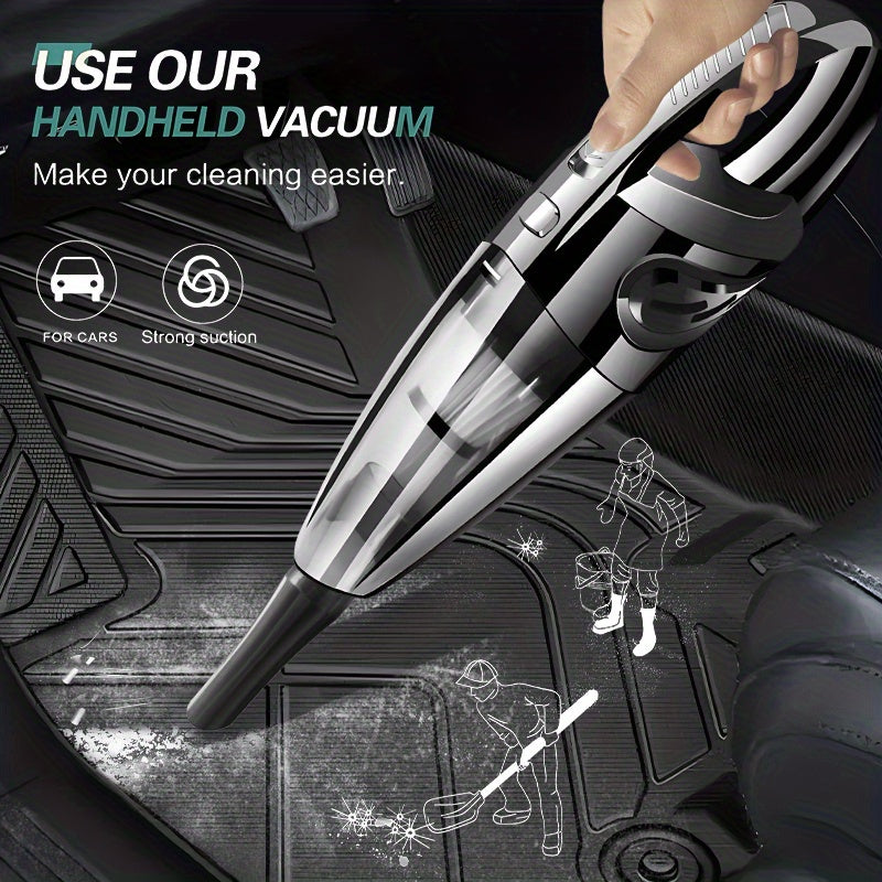 One piece of USB charging wireless portable vacuum cleaner. This cordless vacuum cleaner comes equipped with various accessories, making it suitable for use in the household, car, office, and outdoor spaces. It is a multifunctional handheld vacuum