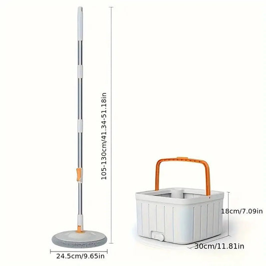 The Ultimate Cleaning Solution for Home, Kitchen, Bathroom, and More: Ergonomic 360° Swivel Mop and Bucket Set