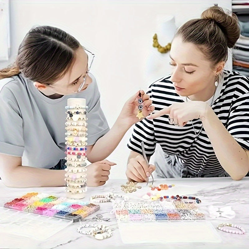 Trendy Beads, Charms & Cord Bracelet Making Kit - Ideal for Creative Girls' Gifts & Crafts - 5100pcs