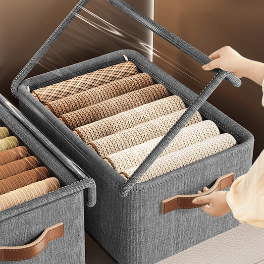 Durable Clothes Storage Box with Strong Steel Frame - Made from Polyester, Ideal for Organizing Wardrobes and Dorm Rooms