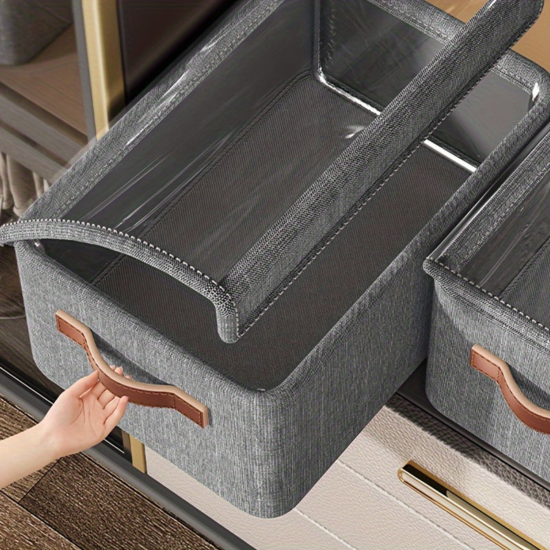 Durable Clothes Storage Box with Strong Steel Frame - Made from Polyester, Ideal for Organizing Wardrobes and Dorm Rooms