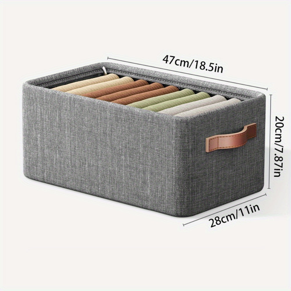 Durable Clothes Storage Box with Strong Steel Frame - Made from Polyester, Ideal for Organizing Wardrobes and Dorm Rooms