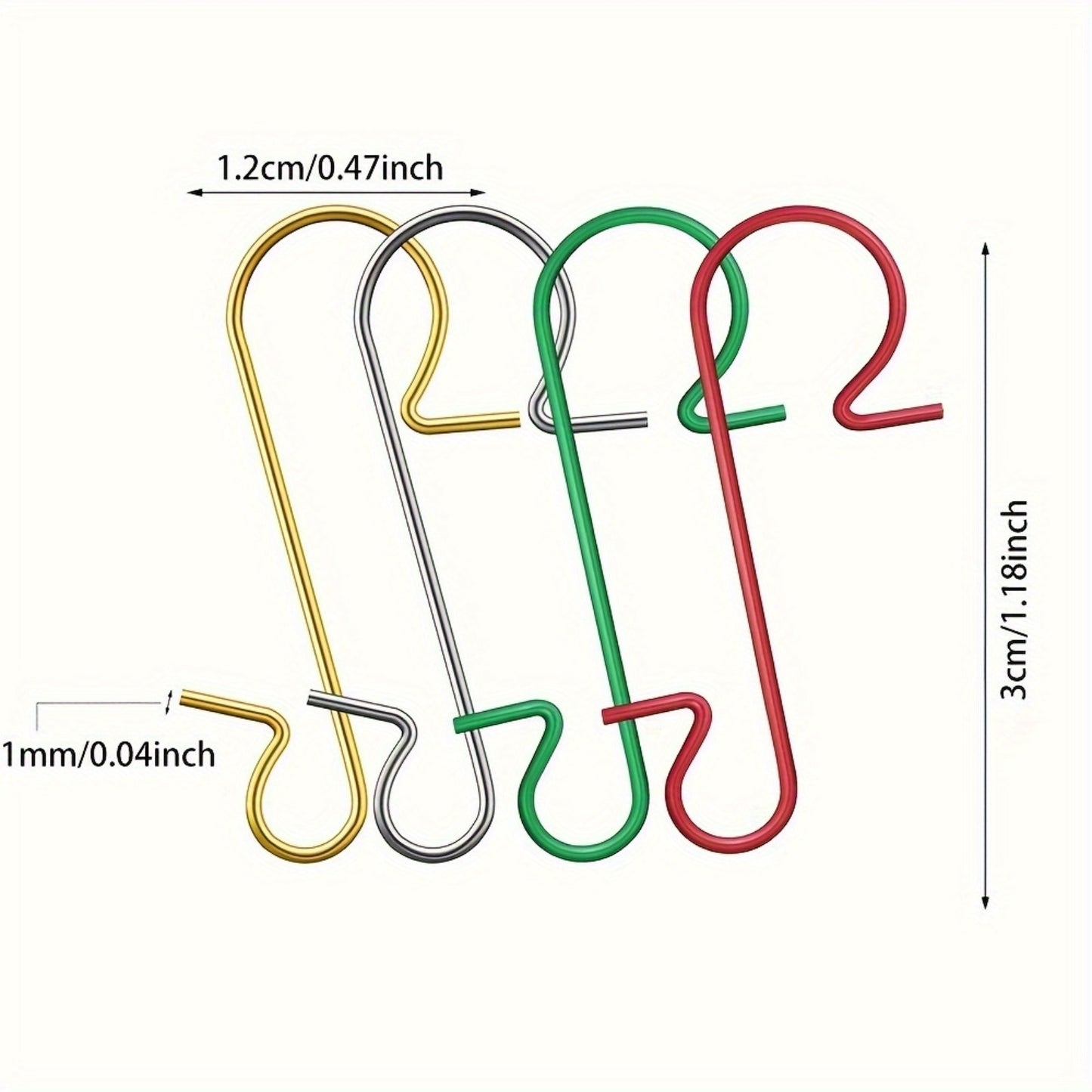 50 классических рождественских S-образных крючков для украшения венков и елок, праздничные рождественские подвески для украшений