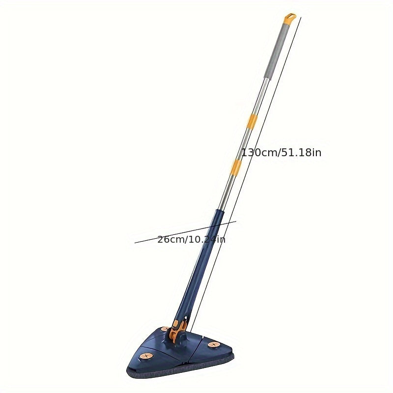 Multi-Angle Triangle Mop with Extendable Handle - A Versatile Cleaning Tool for All Surfaces, Walls, Glass, and Floors in the Living Room, Bedroom, Bathroom, and Kitchen