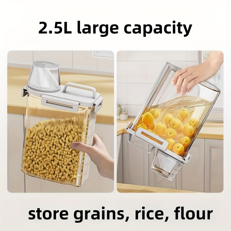 Insect-Proof and Airtight Food Storage Container - Leak-Proof, Portable Square Tank for Rice, Grains, Nuts & Flour | Must-Have Kitchen Organizer