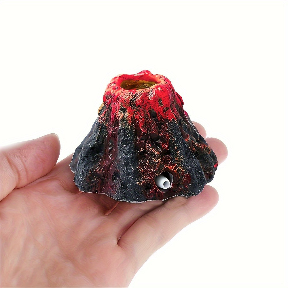 1 AquaBreeze Resin Volcanic Bubble Stone for small aquariums - enhances oxygenation and decor.