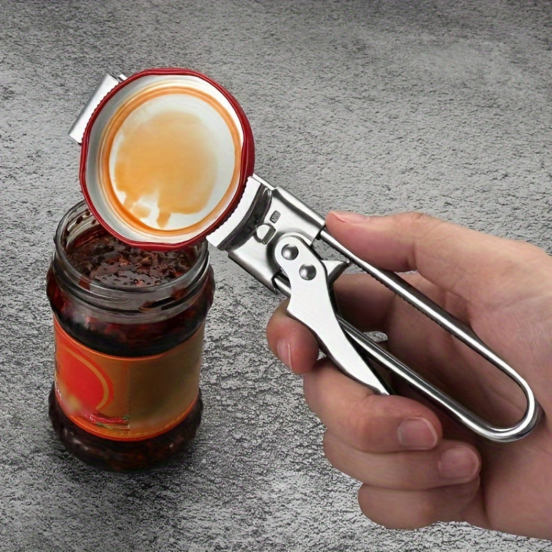 Stainless Steel Bottle Opener Set - Includes Adjustable Can Opener, Jar Opener, and Multifunctional Kitchen Accessories