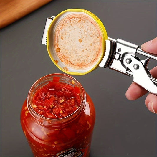 Stainless Steel Bottle Opener Set - Includes Adjustable Can Opener, Jar Opener, and Multifunctional Kitchen Accessories