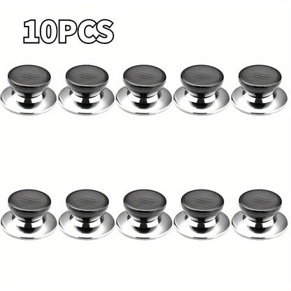 Set of 10/20 Stainless Steel Handles for Pan & Pot Lids - Versatile Knob Replacements for Cookware, Must-Have Kitchen Accessories