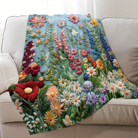 Soft, warm and versatile, this cozy vintage floral knit throw blanket is ideal for naps, camping, travel, and home decor. It makes the perfect gift for friends, family, and loved ones, and is great for commemorative, holiday gifts, and office use.