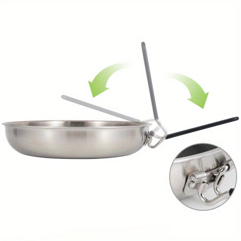 Multi-functional Stainless Steel Wok featuring a Hexagonal Bottom - Easy to Clean, Portable Design for Outdoor Cooking, Works with Induction & Gas Cooktops.