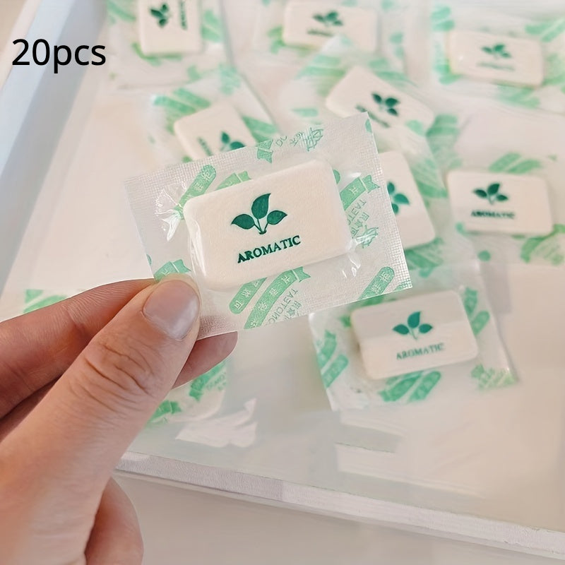 20 Jasmine fragrance tablets for use as wardrobe perfume, bathroom diffuser, or solid aromatic pendants.