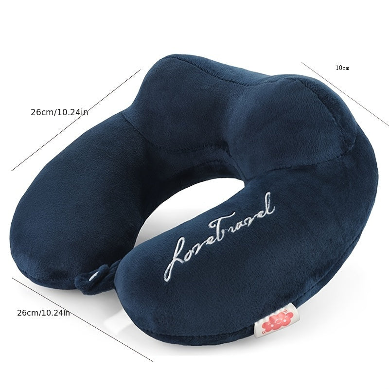 Neck pillow for adults designed for napping, sleep, and car use, featuring a U-shaped headrest for added comfort - perfect for students too.