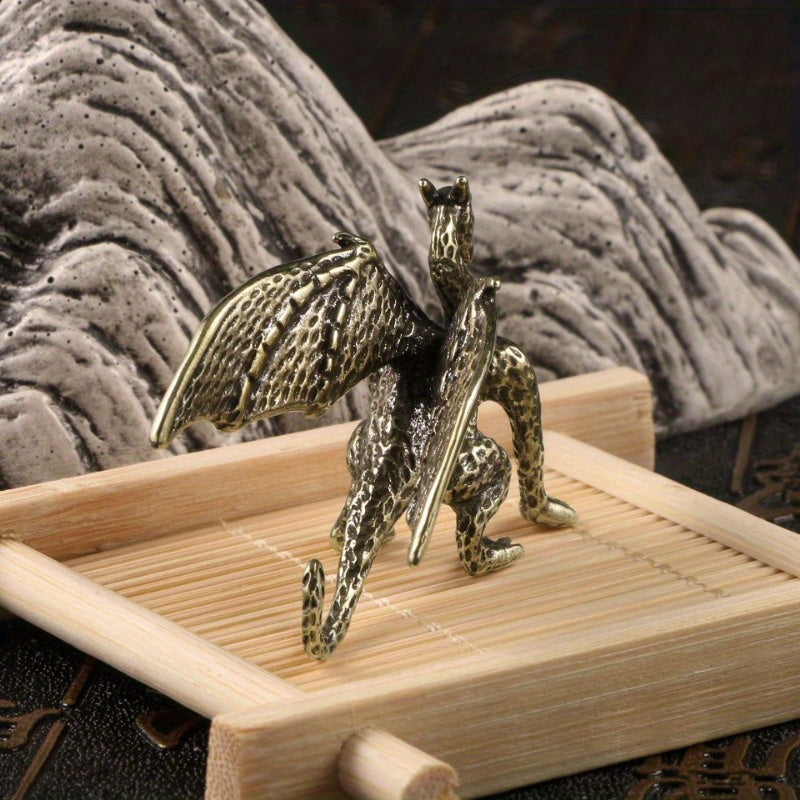 Mythical Brass Flying Dragon Statue for Collectors and Enthusiasts