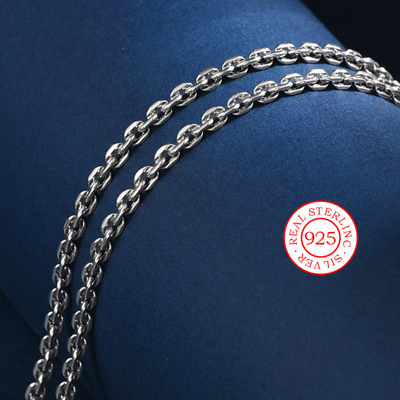 Retro Chain Necklace in 925 Sterling Silver - Ideal Gift for Your Partner, Great for Birthdays