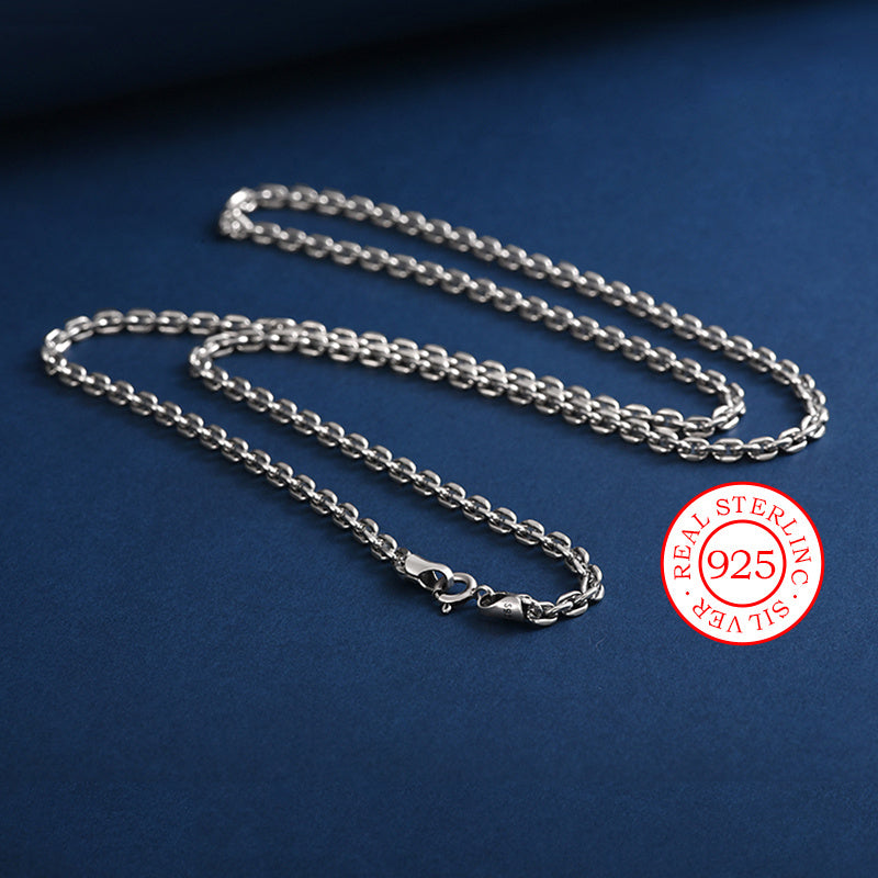 Retro Chain Necklace in 925 Sterling Silver - Ideal Gift for Your Partner, Great for Birthdays