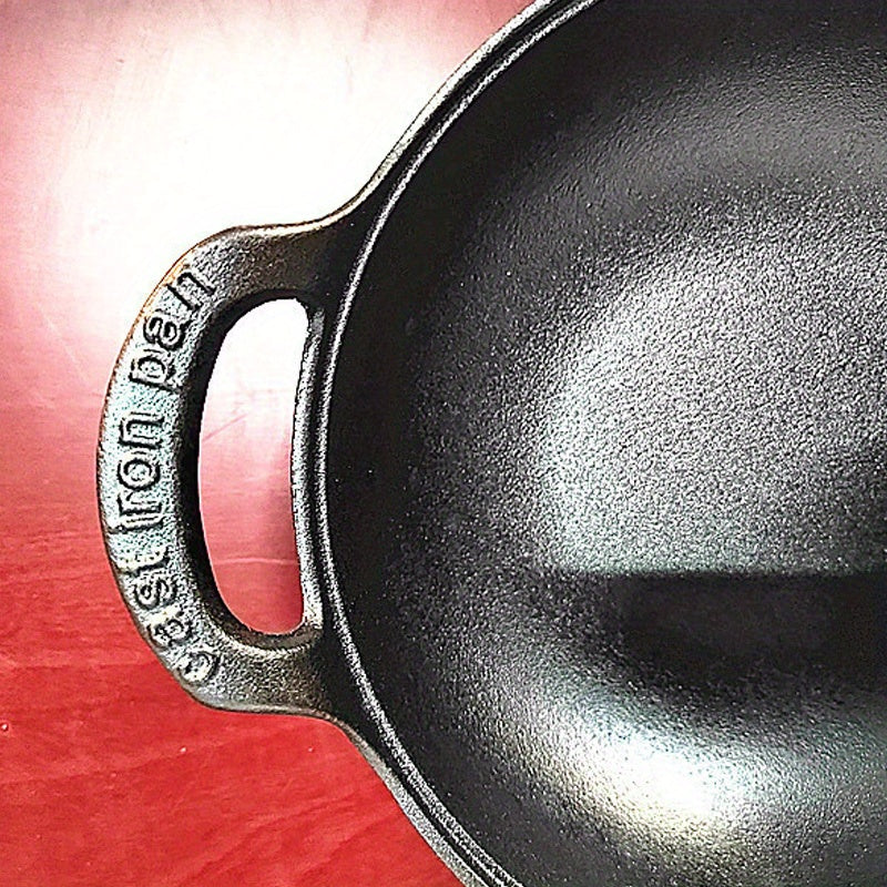 Traditional Japanese Style Cast Iron Stew Pot with Lid - Non-Stick, Uncoated, Thickened for Longevity - Ideal for Nutritious Family Meals