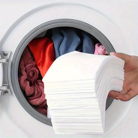 50 Laundry Tablet Sheets for Anti-Staining and Color Absorption in Public Laundry.