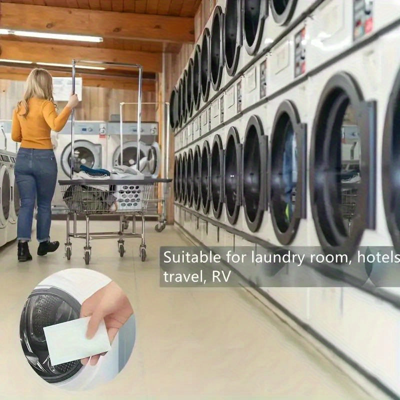 50 Laundry Tablet Sheets for Anti-Staining and Color Absorption in Public Laundry.