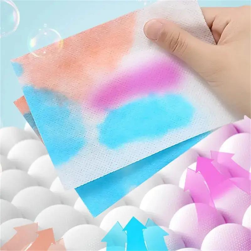 50 Laundry Tablet Sheets for Anti-Staining and Color Absorption in Public Laundry.