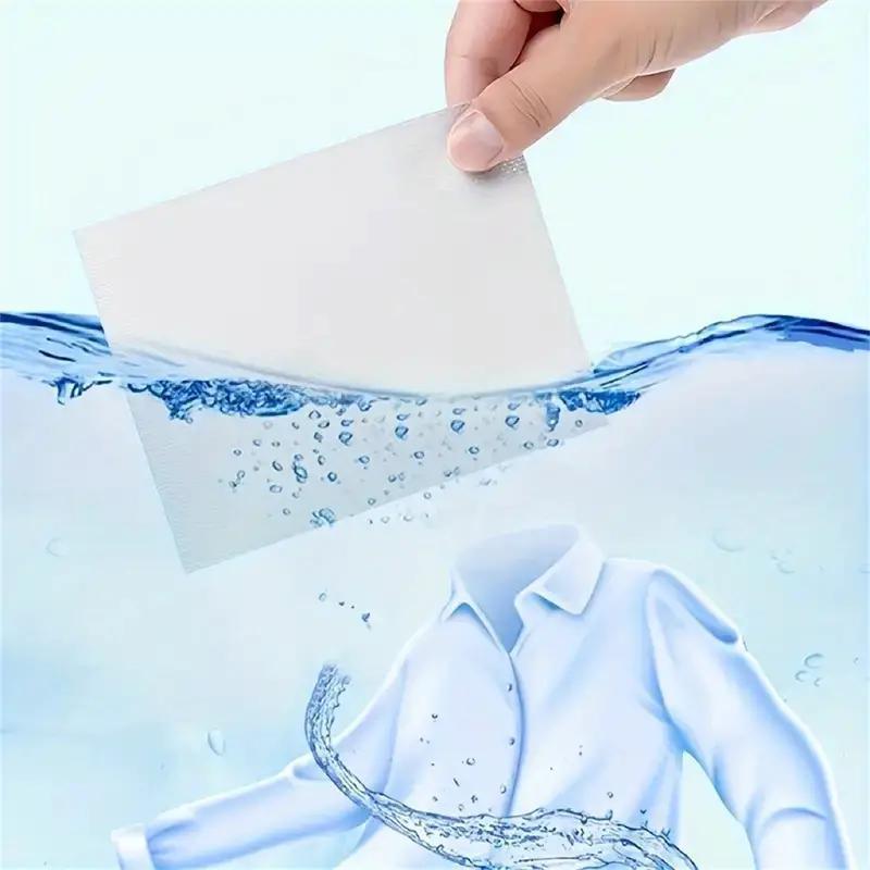 50 Laundry Tablet Sheets for Anti-Staining and Color Absorption in Public Laundry.