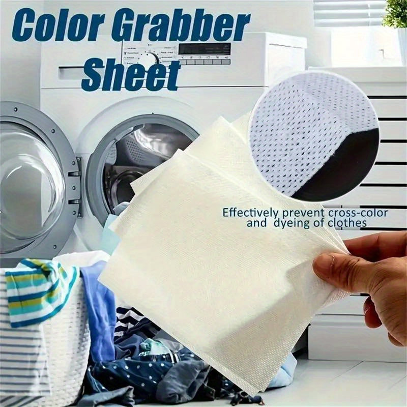 50 Laundry Tablet Sheets for Anti-Staining and Color Absorption in Public Laundry.