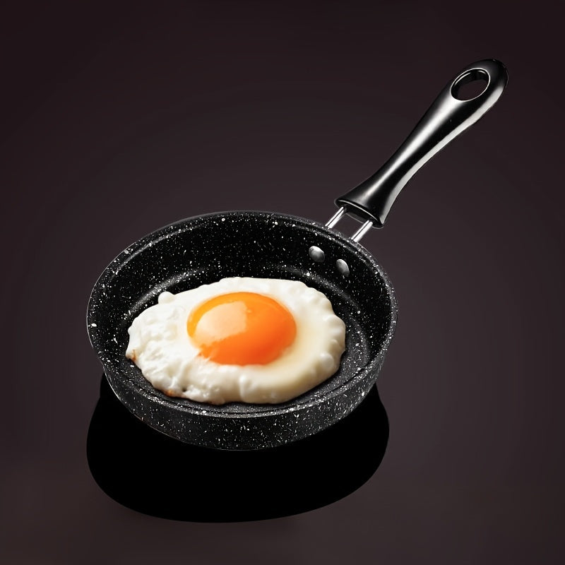 A compact and convenient 1 piece Portable Mini Non-Stick Egg Frying Pan suitable for both Induction Cookers and Gas Stoves. Ideal for cooking breakfast, lunch, dinner, and outdoor meals. Perfect for both kitchen use and camping trips.