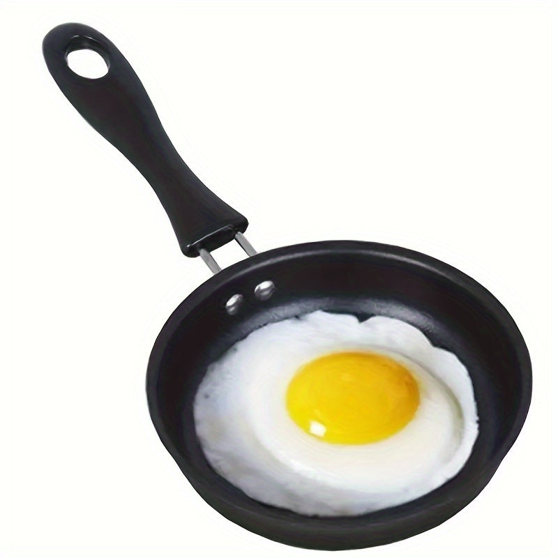 A compact and convenient 1 piece Portable Mini Non-Stick Egg Frying Pan suitable for both Induction Cookers and Gas Stoves. Ideal for cooking breakfast, lunch, dinner, and outdoor meals. Perfect for both kitchen use and camping trips.