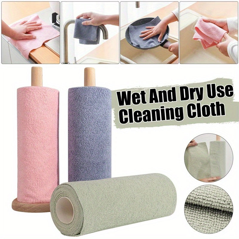 Soft and Durable Microfiber Cleaning Cloths - 20 Sheets/Roll,1 Reusable and Washable Kitchen Towels, Ideal for Cleaning Dishes and Household Chores, Dish Towels