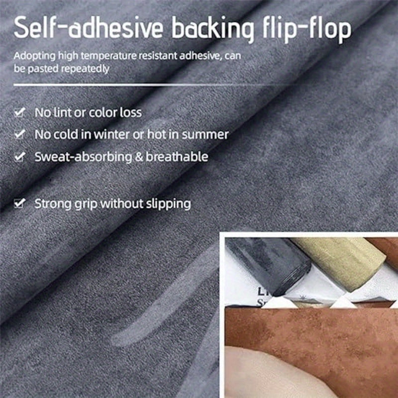 30.48cm x 149.86cm self-adhesive microfiber fabric wrap for car interiors, headliners, and more - easy install, waterproof, and fits well