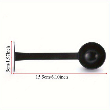 Multifunctional 2-Piece Set: Plastic Coffee Scoop and Tamper - Dual-Use Spoon for Measuring and Pressing Coffee Beans and Grounds, Perfect Tool for Coffee Makers and Espresso Machines - Includes 10g Capacity