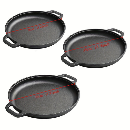 Durable and versatile, the 1pc Baking and Grilling Cast Iron Pizza Pan is designed for long-lasting use. This skillet is perfect for cooking a wide variety of dishes, providing even-heating for delicious meals every time. Add this versatile kitchen