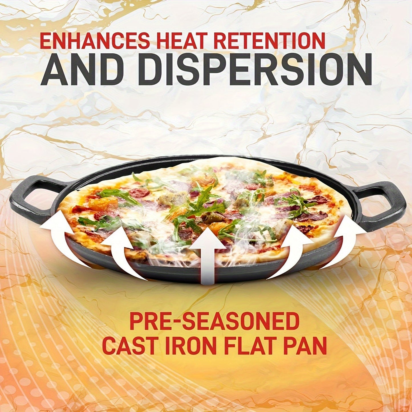 Durable and versatile, the 1pc Baking and Grilling Cast Iron Pizza Pan is designed for long-lasting use. This skillet is perfect for cooking a wide variety of dishes, providing even-heating for delicious meals every time. Add this versatile kitchen