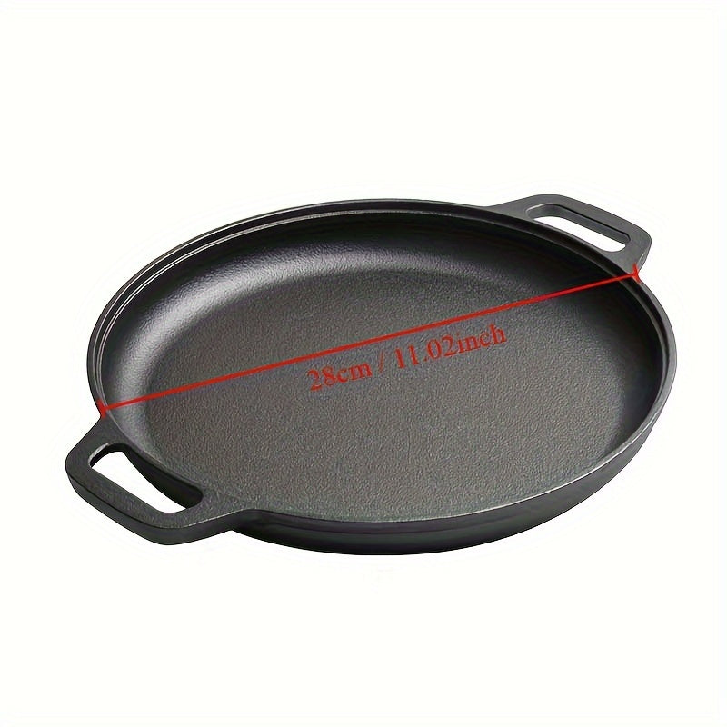 Durable and versatile, the 1pc Baking and Grilling Cast Iron Pizza Pan is designed for long-lasting use. This skillet is perfect for cooking a wide variety of dishes, providing even-heating for delicious meals every time. Add this versatile kitchen