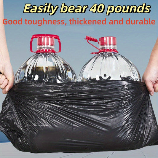 50 Heavy-Duty Garbage Bags, 98.42 Liters, Extra Thick and Durable, Leak-Proof, Perfect for Commercial Use in Supermarkets, Hospitals, and Outdoor Cleanup. Color: Black, Size: 100.08cm x 35.4