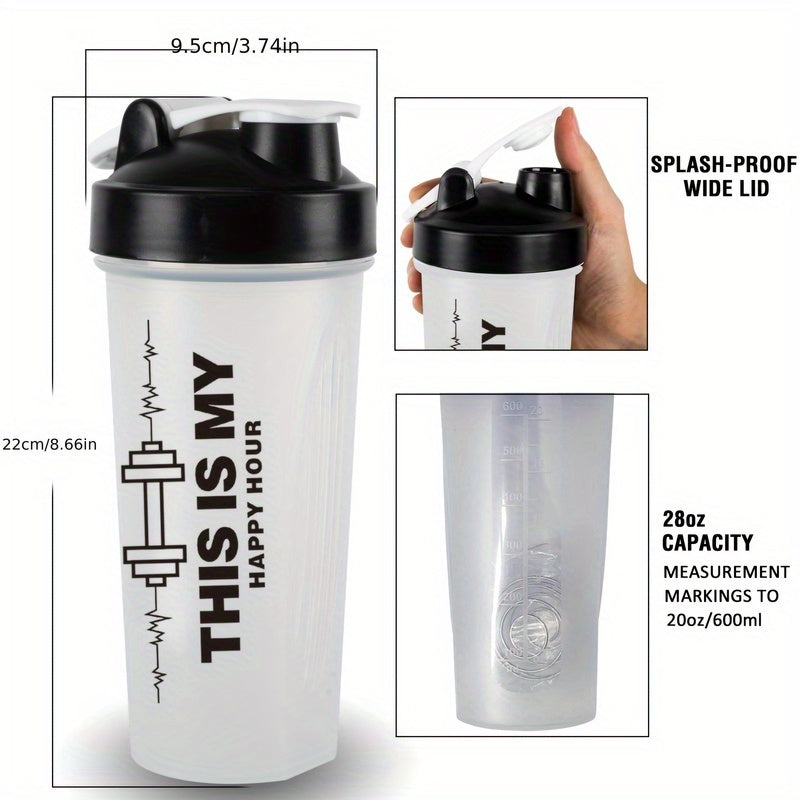 BPA-free protein shaker bottle, leak-proof, ideal for smoothies & workouts. Durable PP material, hand wash recommended.