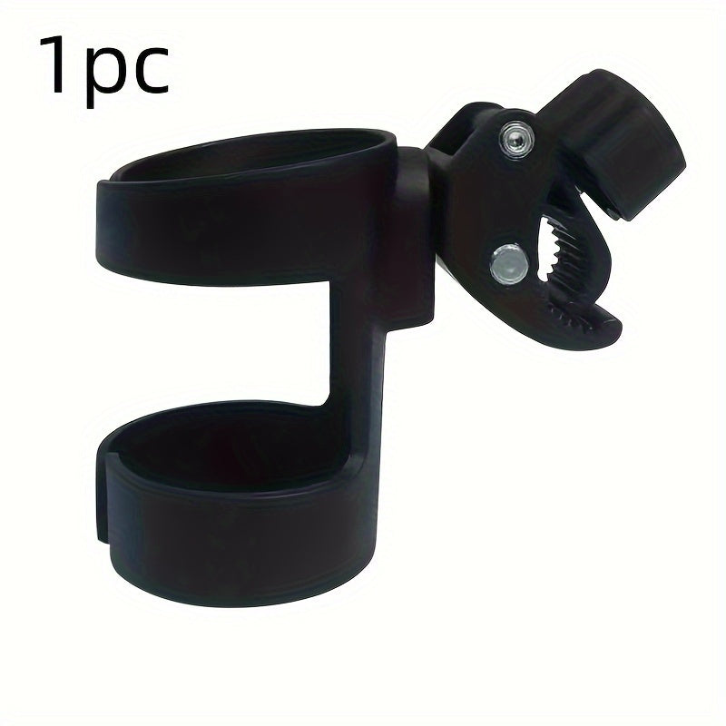 360° Rotatable Cup Holder for Strollers - Black, Universal Design, Ages 14 And Up