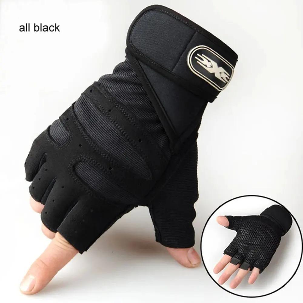 Unisex gym gloves for weight lifting and sports training.