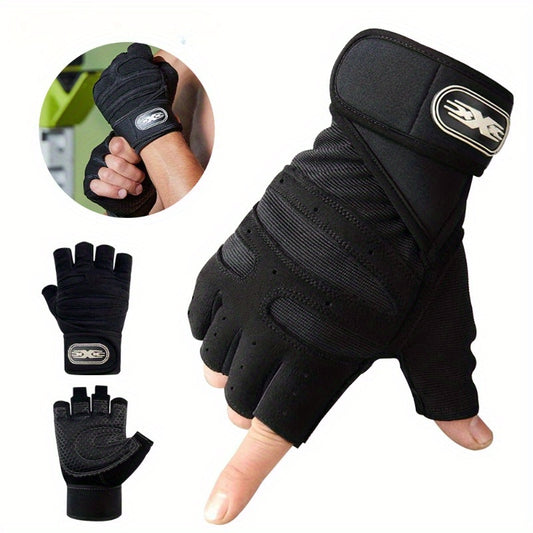 Unisex gym gloves for weight lifting and sports training.