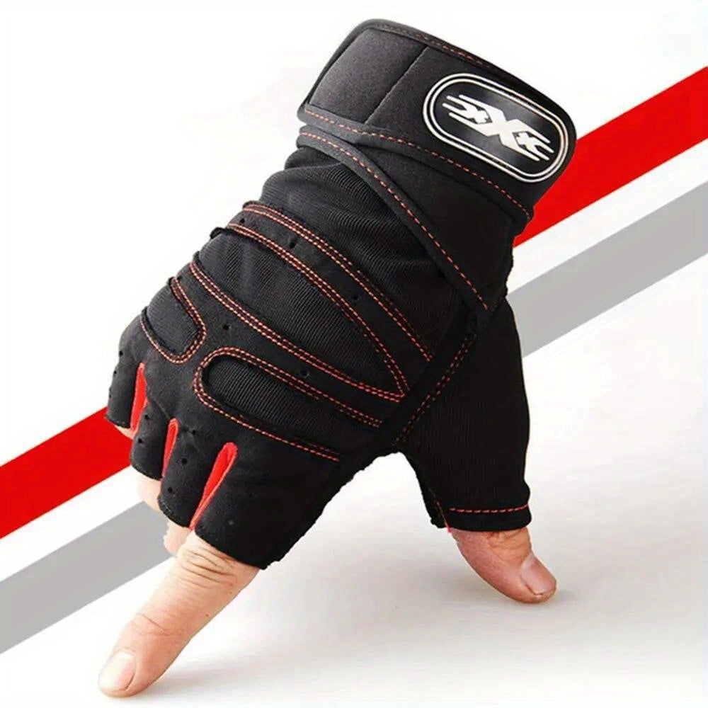 Unisex gym gloves for weight lifting and sports training.