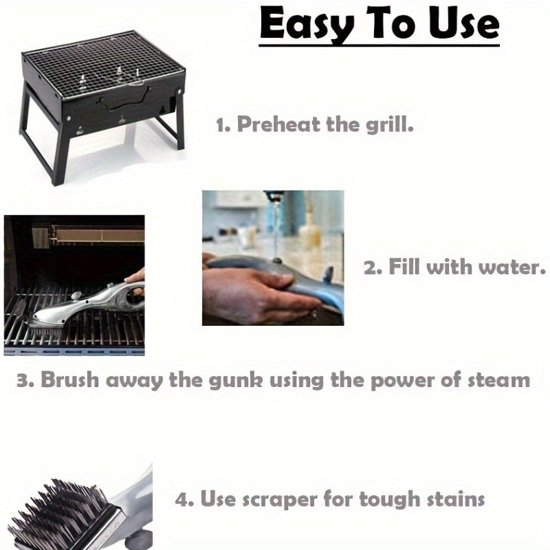 Powerful BBQ Grill Cleaning Brush with Steam Technology - Reliable, Eco-Friendly Solution for Cooking & Kitchen Tools