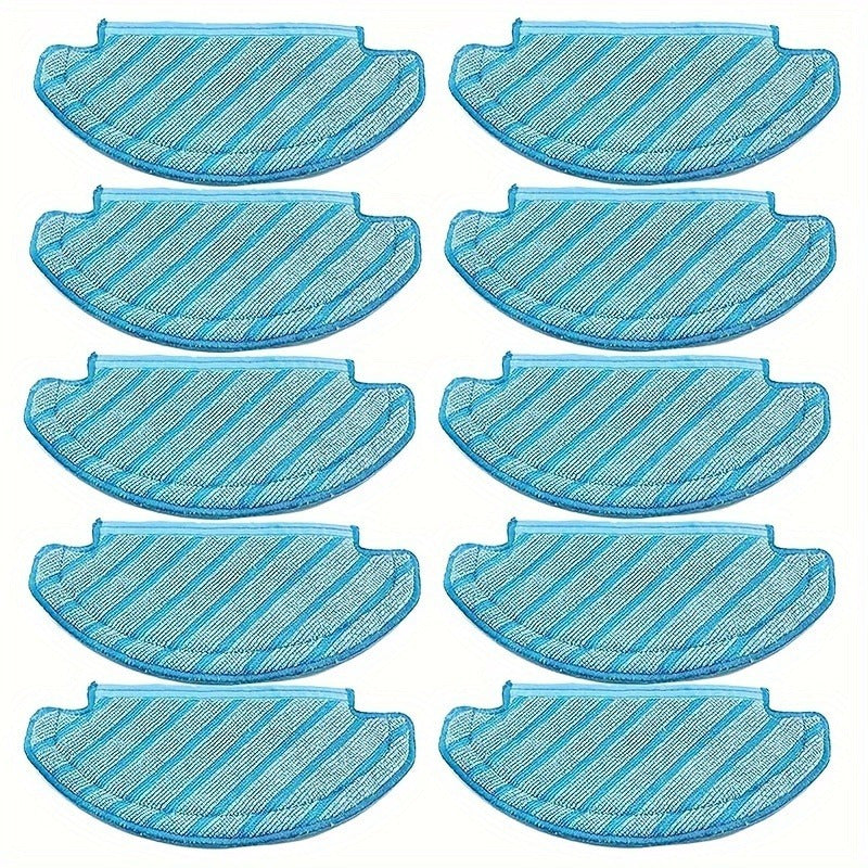 Get a pack of 10 washable microfiber mop pads that are designed to be compatible with Ecovacs Deebot Ozmo T8 AIVI, T8 Max, T8, T8+ Series, T9/N8, N8 Pro Plus, N8 Pro, Yeedi Vac, Yeedi Vac Max, and Yeedi Vac Station robots. Use these pads as replacement