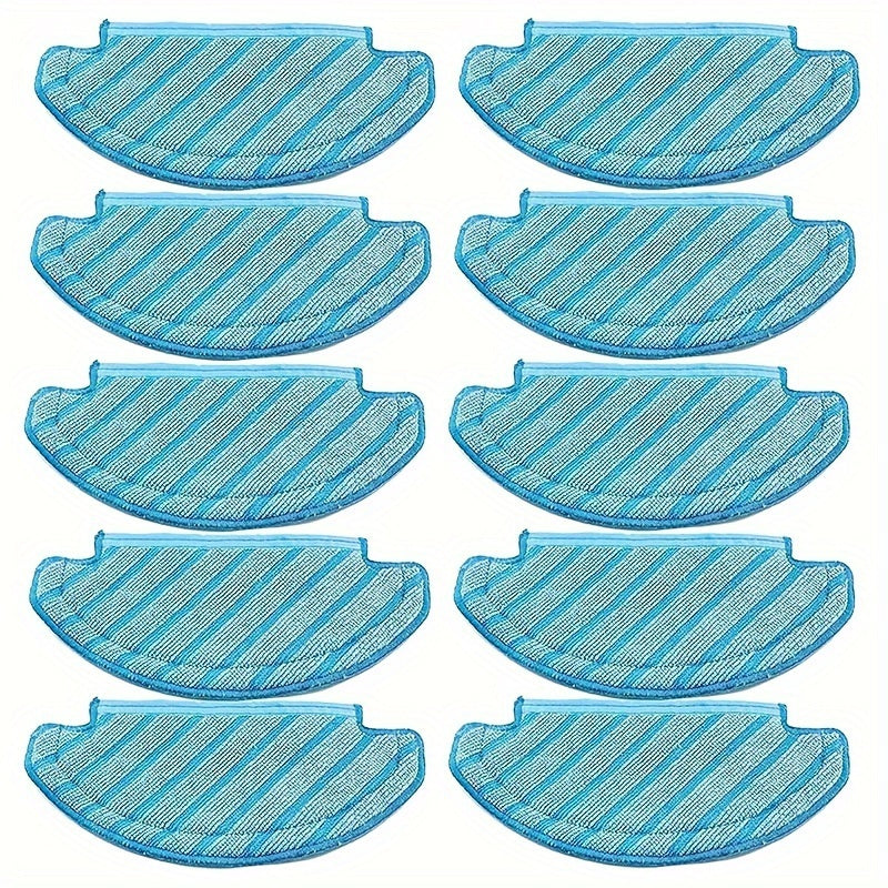 Get a pack of 10 washable microfiber mop pads that are designed to be compatible with Ecovacs Deebot Ozmo T8 AIVI, T8 Max, T8, T8+ Series, T9/N8, N8 Pro Plus, N8 Pro, Yeedi Vac, Yeedi Vac Max, and Yeedi Vac Station robots. Use these pads as replacement