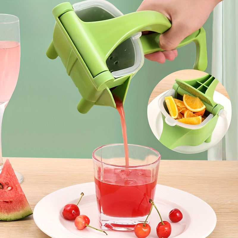 Manual Juicer with Multiple Functions for 1 Piece, Handheld Lemon Citrus Squeezer made of Plastic, Portable Non-Electric Press for Fresh Fruit Juice