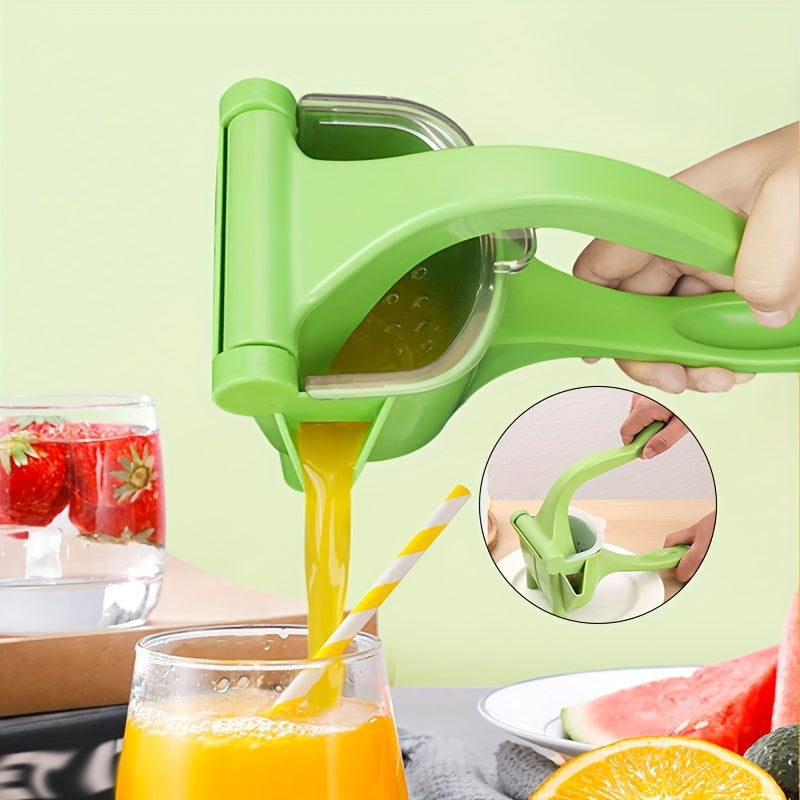 Manual Juicer with Multiple Functions for 1 Piece, Handheld Lemon Citrus Squeezer made of Plastic, Portable Non-Electric Press for Fresh Fruit Juice