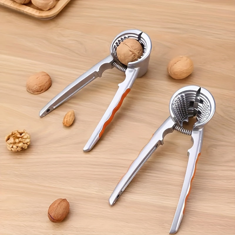 Durable Stainless Steel Nutcracker - Crack Walnuts, Hazelnuts, and Pine Cones with Ease - Versatile Kitchen Gadget for Home and Professional Use