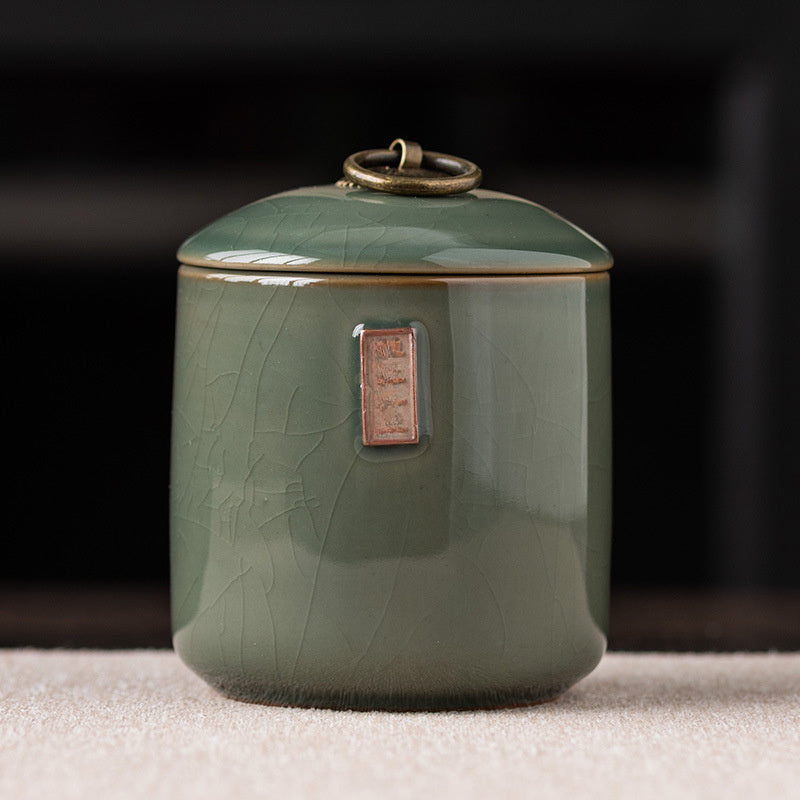 Stylish Ceramic Tea Storage Container - Keeps Loose Leaf Tea and Coffee Beans Fresh, Great for Organizing Your Kitchen