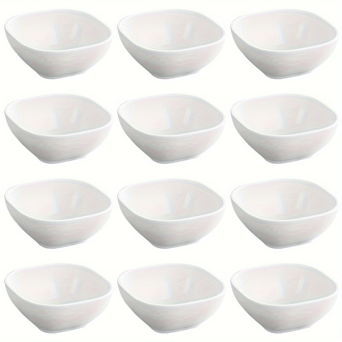 1. Set of 8 square dipping bowls for sauces and condiments made of durable plastic, suitable for home, restaurants, and food trucks.