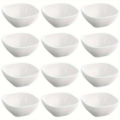 1. Set of 8 square dipping bowls for sauces and condiments made of durable plastic, suitable for home, restaurants, and food trucks.