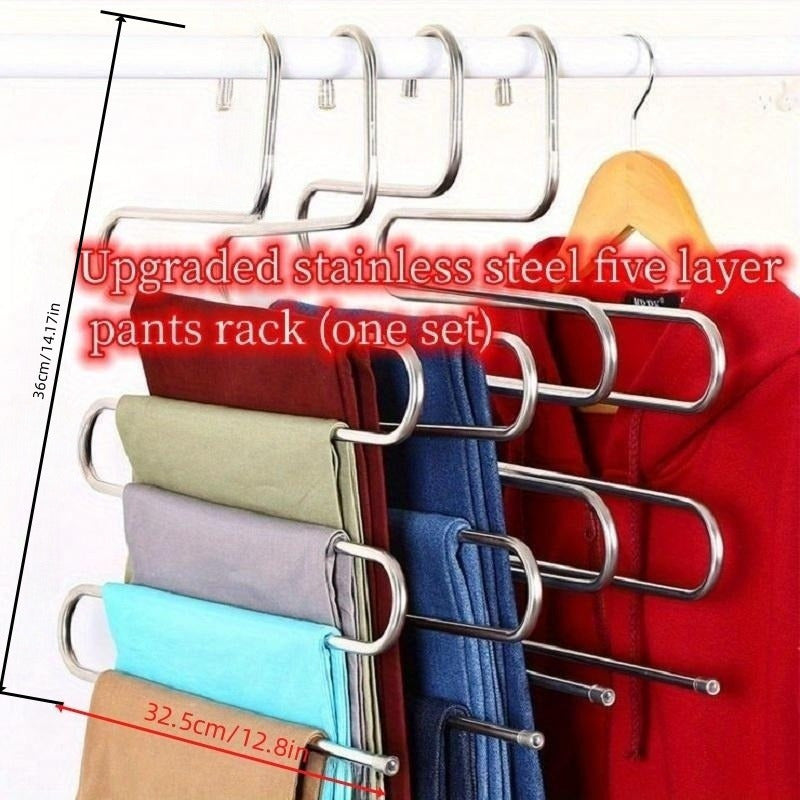 Space-Saving Closet Organizer with Multiple Levels, Versatile Trouser Hanger, Wardrobe Storage Rack for Clothes and Towels, Stylish Bedroom Essential